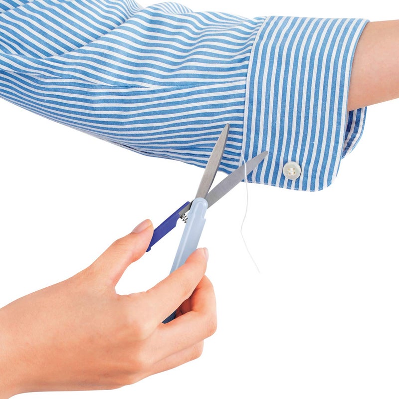 Plus Pen Style Non-Stick Compact TSA Twiggy Scissors with Cover, Blue - Image 4